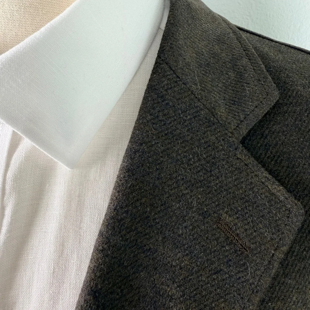 Alexander Julian Colours Mens 46R Brown Two Button Blazer Sport Coat Portugal